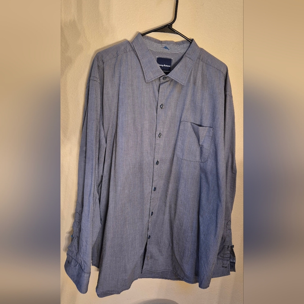 Tommy Bahama Gray Casual Button-Down Shirt Size XXL